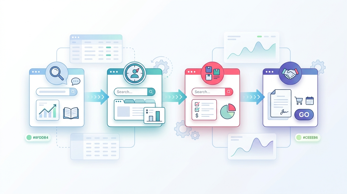 Illustration: Understanding the Four Stages of B2B Search Intent