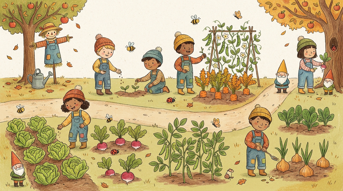 Illustration: What to Plant in May With Kids: 7 Autumn Favourites