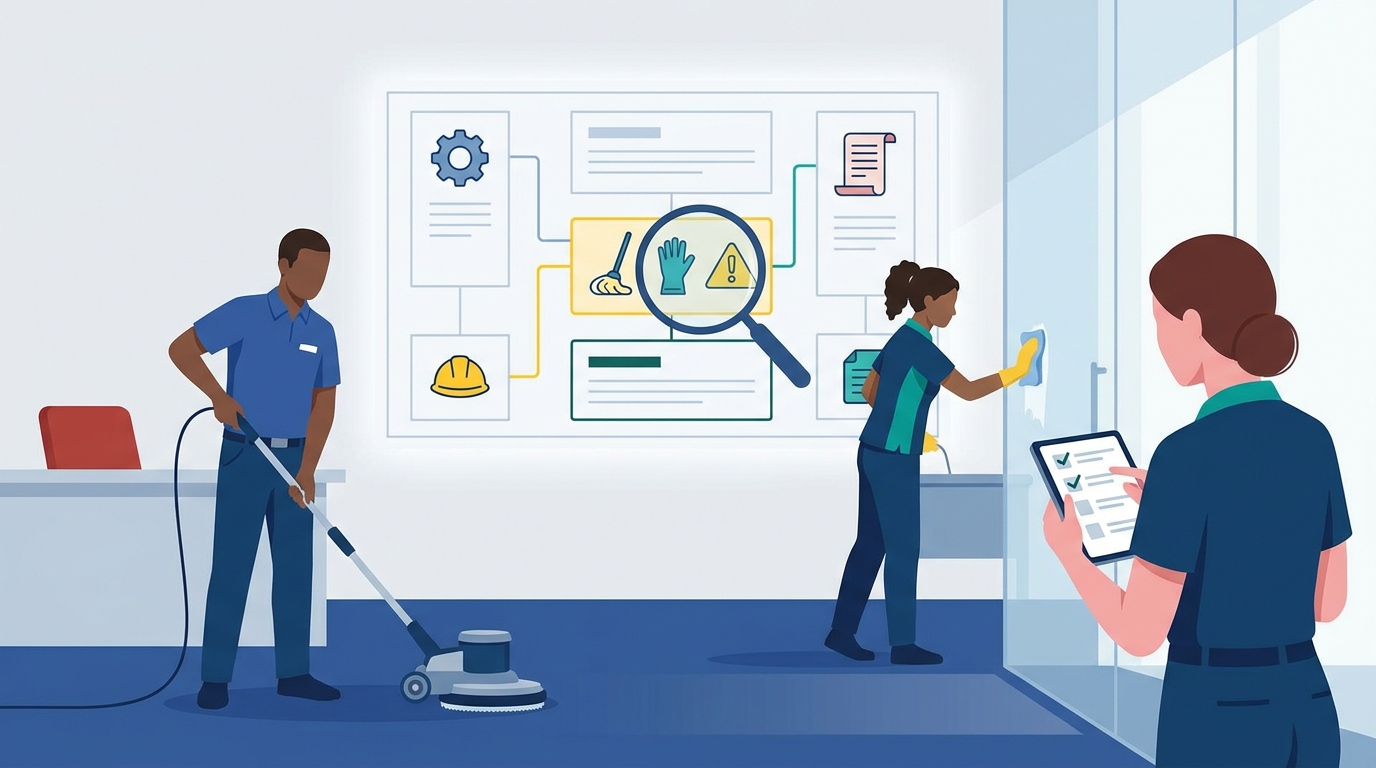 Illustration: Understanding the OHS Act: The Sections That Directly Affect Cleaning and Hygiene